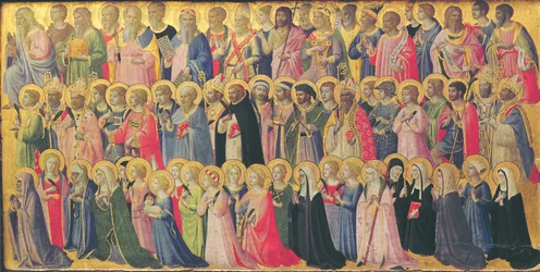 Kristi förelöpare med helgon och martyrer, 1423-24
